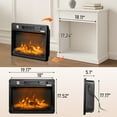 thumbnail image 2 of Ktaxon 18" Electric Fireplace Inserts with APP & Remote Control, 1400W Recessed Stove Heater with 8H Timer, 6 Flame Colors, 5 Brightness for Indoor Use, 2 of 15