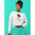 thumbnail image 2 of Pirate Corgi W Eyepatch Sweatshirt Women -Image by Shutterstock, Female Small, 2 of 4