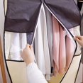 thumbnail image 4 of Bolsa para colgar ropa, bolsa organizadora para ropa, almacenamiento con ventanas de PVC transparente, cubierta para perchero, cubierta para ropa a prueba de polvo (Beige, A), 4 of 5