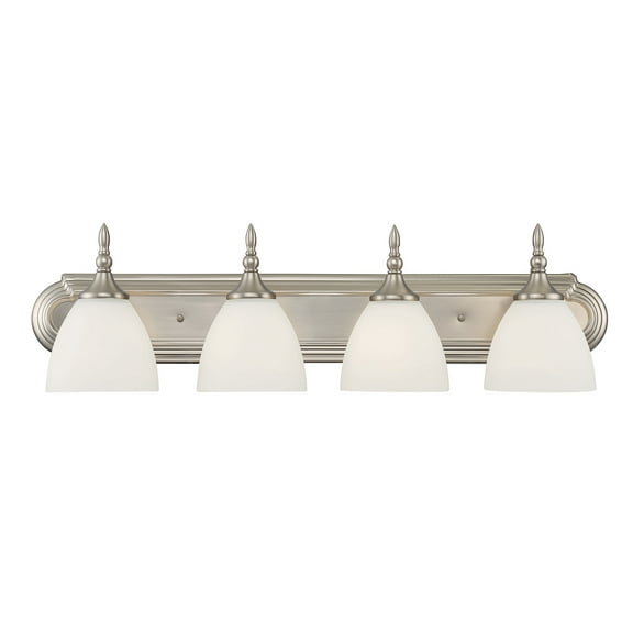 Herndon 4-Light Bathroom Vanity Light in Satin Nickel