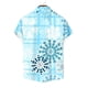 thumbnail image 4 of Blusa y camisa de manga corta con cuello vuelto para hombre, con botones y estampado navideño, informal, de manga corta y cuello vuelto., 4 of 4