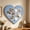 Blue, variant on Heart-shaped Bulletin Board, 16" Decorative Felt Pin Board, Vision Board Cork Board Alternative for Wall, Foldable Photo Board Self-Adhesive Vision Board Mood Board for Home Decor & Display, White