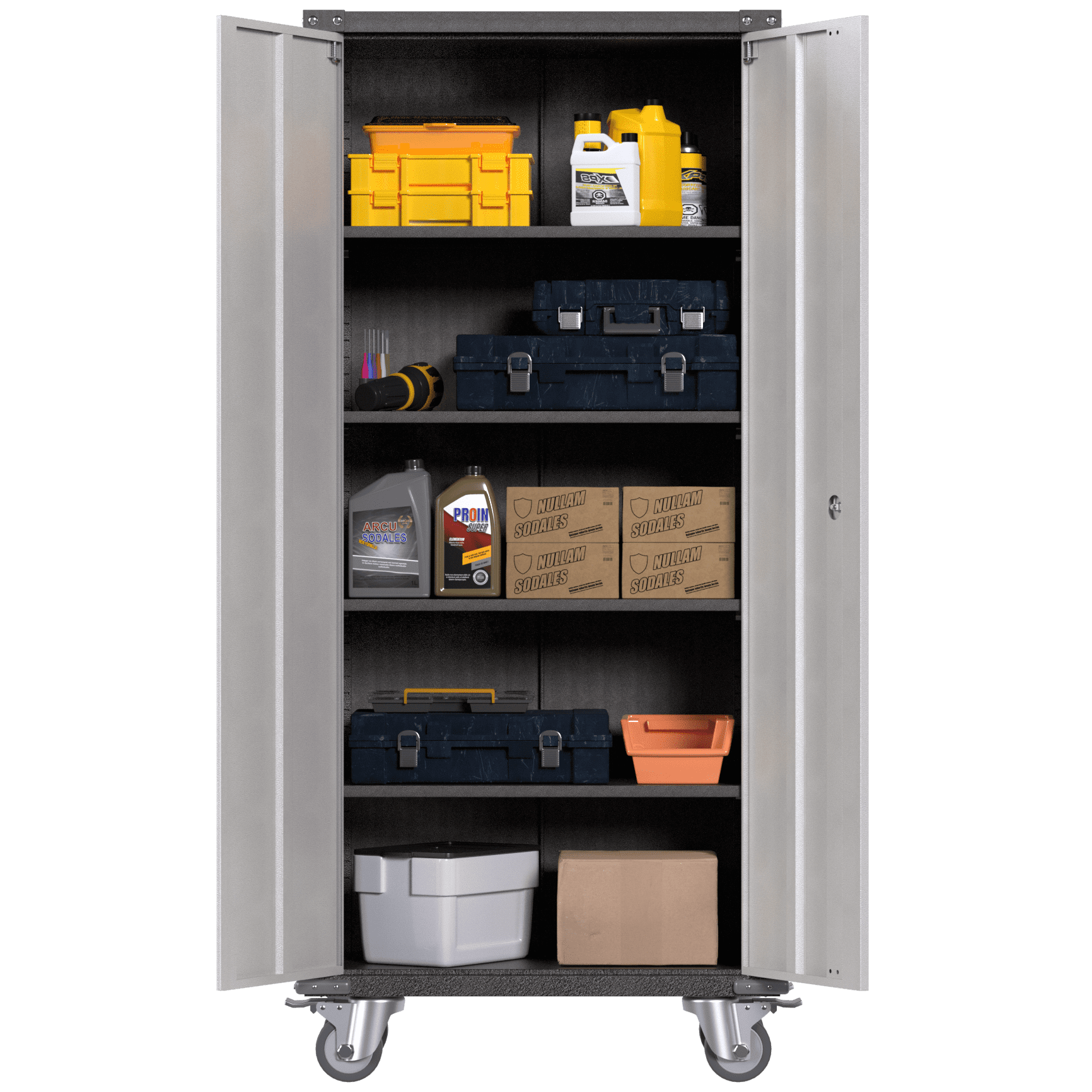 SUPEER Metal Rolling Garage 71'' Tall Industrial Storage