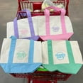 thumbnail image 2 of Trader Joes Pastel Mini Canvas Tote Bags 2025 Limited Edtion, 2 of 8