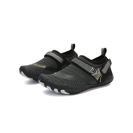 

SIMANLAN Water Shoes for Men Women Quick-Dry Aqua Sock Barefoot for Beach Swim River Pool Lake Hiking Kayaking Surfing Black 9C