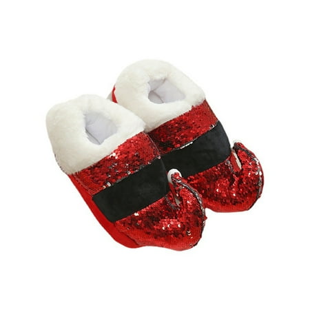 

Ymiytan Ladies Casual Warm Shoe Bedroom Soft Cozy Winter Comfort Home Shoes Red 7