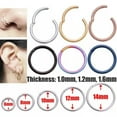 thumbnail image 4 of K-KED 4PCS Hinged Segment Nose Ring Stud Earring Ear Tragus Helix Lip Hoop Piercing !-black-1.0x12mm-2PCS, 4 of 9
