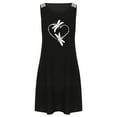 thumbnail image 4 of IROINNID Sundress For Women Round Neckline Fashion Lace Casual Mini Dress Prints Elastic Waist Sleeveless Dress, 4 of 7