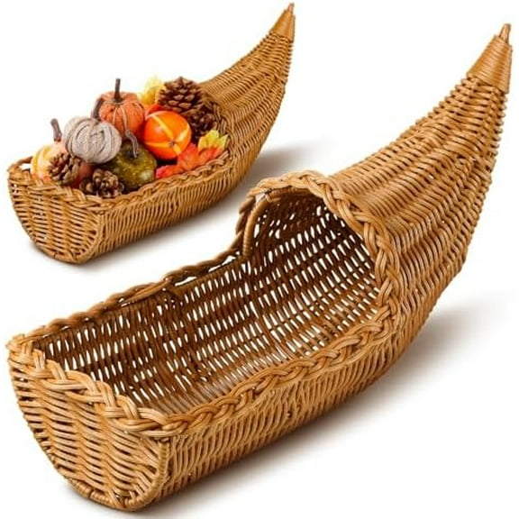 1 Piece Fall Cornucopia Basket Large 16.5 Inch Thanksgiving Cornucopia Horn of Plenty Centerpiece Autumn Table Decoration for Harvest Party Table Decorations$$Electronics Accessories