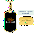 thumbnail image 3 of Blood Drive Cross Stainless Steel or 18k Gold Premium Swivel Dog Tag Keychain, 3 of 8