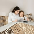 thumbnail image 5 of Feelyou Brown Zebra Print Full Size Comforter Sets for Teen, Fashion Cheetah Leopard Bedding Comforter Set, Chic Abstract Ombre Reversible Bedding Sets, Ultra Soft Bedroom Decor, 3pcs, 5 of 8