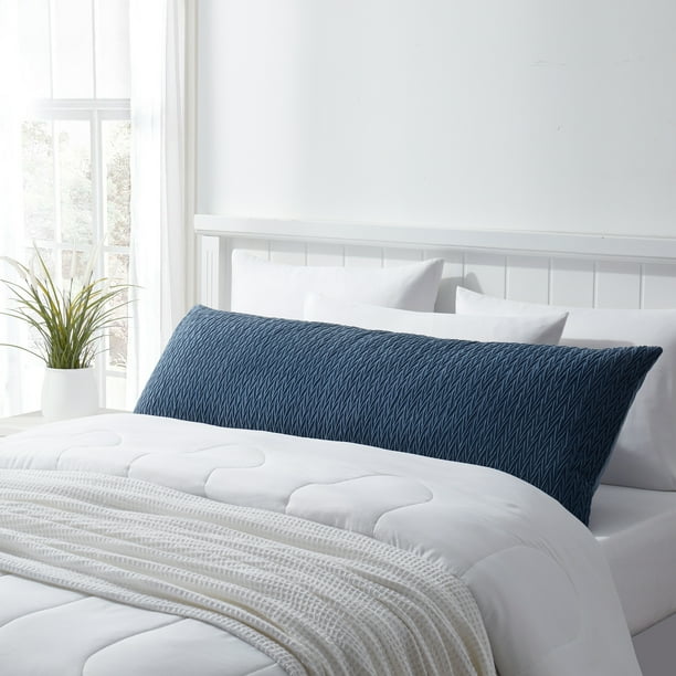 Better Homes & Gardens Navy Blue Body Pillow, 54" x 20"