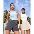 thumbnail image 2 of G4Free Athletic Shorts for Women Shockcord Sweat Shorts Summer Casual Lounge Shorts with Pockets Smoofit Modal Soft, 2 of 7