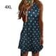 thumbnail image 3 of Vestido informal Qarigey sin mangas bohemio elegante playero vacaciones moda verano Azul oscuro 4XL AP010895-79, 3 of 6