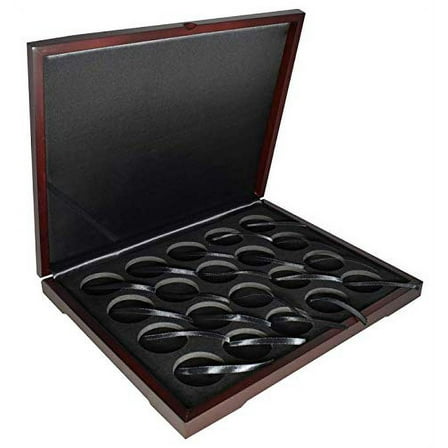 Wood Display Box for Twenty Large Capsule/Challenge Coins