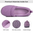 thumbnail image 3 of EverFoams Womens' Memory Foam Comfort Knit House Shoes Light Weight Terry Cloth Loafer Slippers with Anti-Skid Rubber, 3 of 5