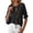 02-Black, variant on Anygrew Women's Lightweight Knit Cardigan - Tie Front Ruffle Short Sleeve Open Front Summer Cover Up Sweater Top