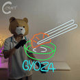 thumbnail image 2 of C-CRAFT Gyoza Neon Light Led Sign 25 inch for Japanese Gyoza Restaurant Wall Art Decor, 2 of 5