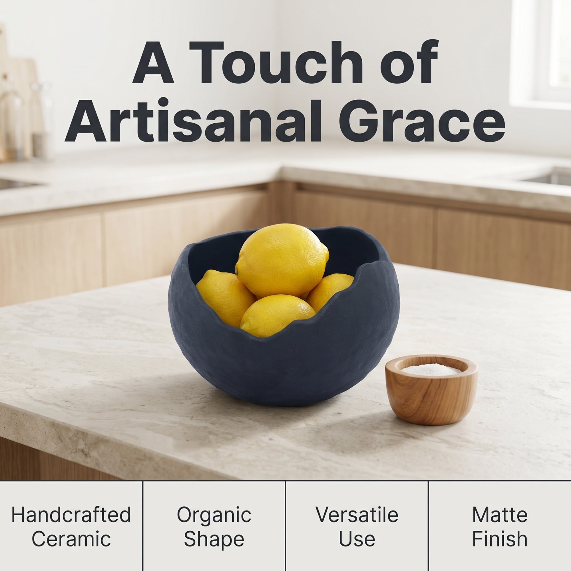 Unique Bargains Ceramic Bowl Abstract Sculpture for Table Black 5.1"L x 5.5"W x 3.5"H