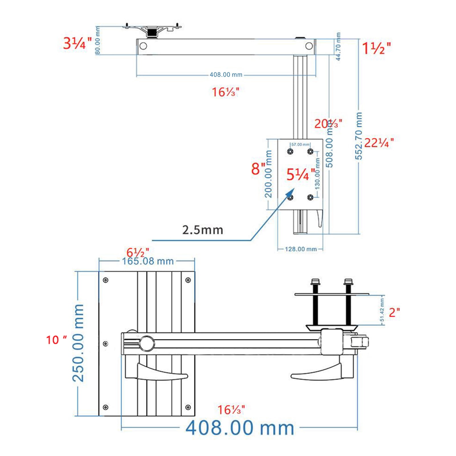 Folding 'H' table leg - Autocraft Motor Caravans