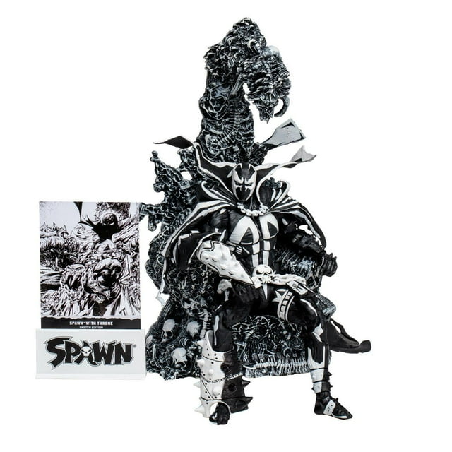 McFarlane Toys Spawn with Throne Sketch Edition SDCC 2023 Conjunto exclusivo de figuras de acción