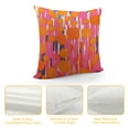 thumbnail image 4 of COMIO Abstract Retro 70s Pink Orange Paint Brush Throw Pillow Covers Aesthetic Throw Pillowcase Home Decor Living Room Cozy Cushion Cover for Bed Couch Sofa Trendy Funky Dormitory College, 4 of 5