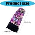thumbnail image 3 of 1 Pair Comfortable Fleece Stackable Leg Socks With Leopards Pattern And Lace Trim Adjustable For Cold Weather Outfits, 3 of 8