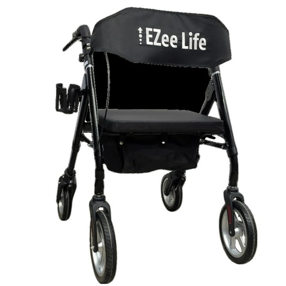 EZee Life Bariatric Rollator - Heavy-Duty Mobility Aid for Enhanced Support - Black