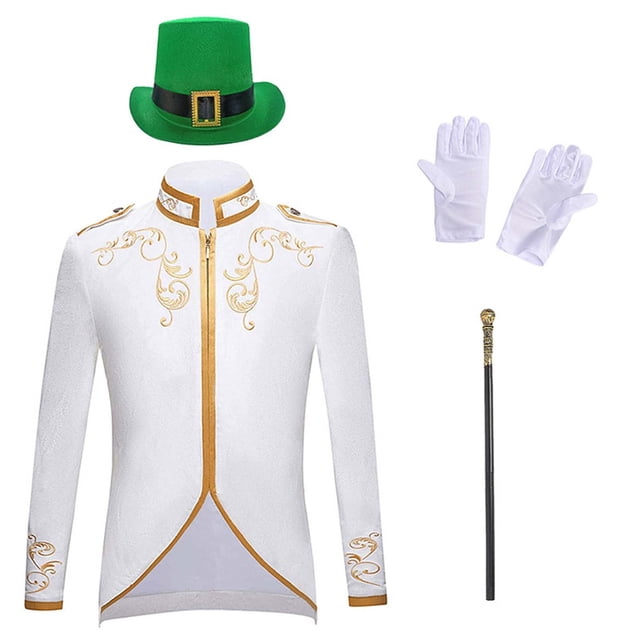 SXcggal Clothes Embroidered Coat For Men Stage And Performance Outfit Basic Versatile Unique Clothes Dress UP Party
