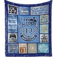 thumbnail image 1 of LHSHID 13 Year Old Boy Birthday Gift Ideas Throw Blanket Gifts For 13 Year Old Boys 13th Birthday Gifts for Girls Boys 13th Birthday Decorations for Boy 60"x80", 1 of 6
