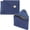 Blue, variant on Slim Leather Card Holder with Snap Closure, 2 Pcs Front Pocket Wallet Case for Cash Coin Men and Women Business Office, Black/Red