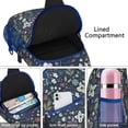 thumbnail image 2 of Floral and Hummingbird Artwork Crossbody Bag Botanical Shoulder Backpack with Adjustable Strap, Spacious & Organized Boho Daypack for Commuting, Hiking, Biking, 2 of 3