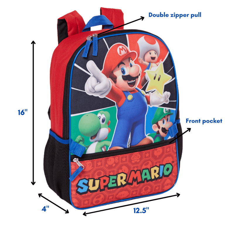 Nintendo Super Mario Boys School Lunch Bag Mario Snack Box Travel