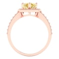 thumbnail image 4 of 2.36 ct Pear Cut Natural Citrine with Simulated Diamond Halo Accents 18K Rose Gold Womens Engagement Ring, 4 of 5