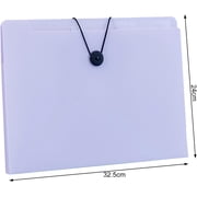 Vobzolite 4 Pack File Folders Letter Size Buckle Design Classified File Folders Documents A4 File Folders - 8 Pockets Plastic File Dividers for Home Office
