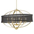 thumbnail image 2 of Golden Lighting 3167-LP OG-BLK Colson Linear Pendant with Pewter Shade, Olympic Gold, 2 of 4