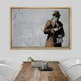 thumbnail image 3 of wall26 Framed Canvas Print Wall Art Banksy Vintage Spy with Recording Device Graffiti &amp; Street Art Pop Culture Illustrations Pop Art Bohemian Dark for Living Room, Bedroom, Office - 16"x24&q, 3 of 5
