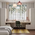 thumbnail image 4 of Green Kitchen Curtains Window Panels, Eucalyptus Leaves Insulated Window Treatment Curtain, Grommet Curtains for Bedroom/Living Room/Bathroom, 2 Piece 52"Wx84"L, 4 of 8