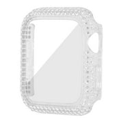 WITHit Full Protection Clear Bumper with Crystal Accents and Glass Screen Protection for 40mm Apple Watch