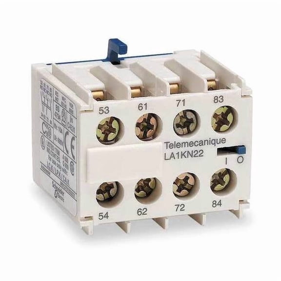 Schneider Electric IEC Contact Block,10A,4NO LA1KN40