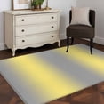 thumbnail image 3 of Yellow Grey Stripes Runner Rug 2.7x5 FT, Non Slip Entryway Carpet, Modern Minimalist Solid Gradient Washable Soft Floor Carpet Entrance Mat Non-Shedding Throw Rug for Hallway Laundry Room Bedside, 3 of 9