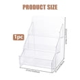 thumbnail image 2 of 3-Tier Greeting Card Display Stand Acrylic Sticker Display Stand Portable Clear Sticker Holder Greeting Card Shelves for Home Retail, 2 of 6