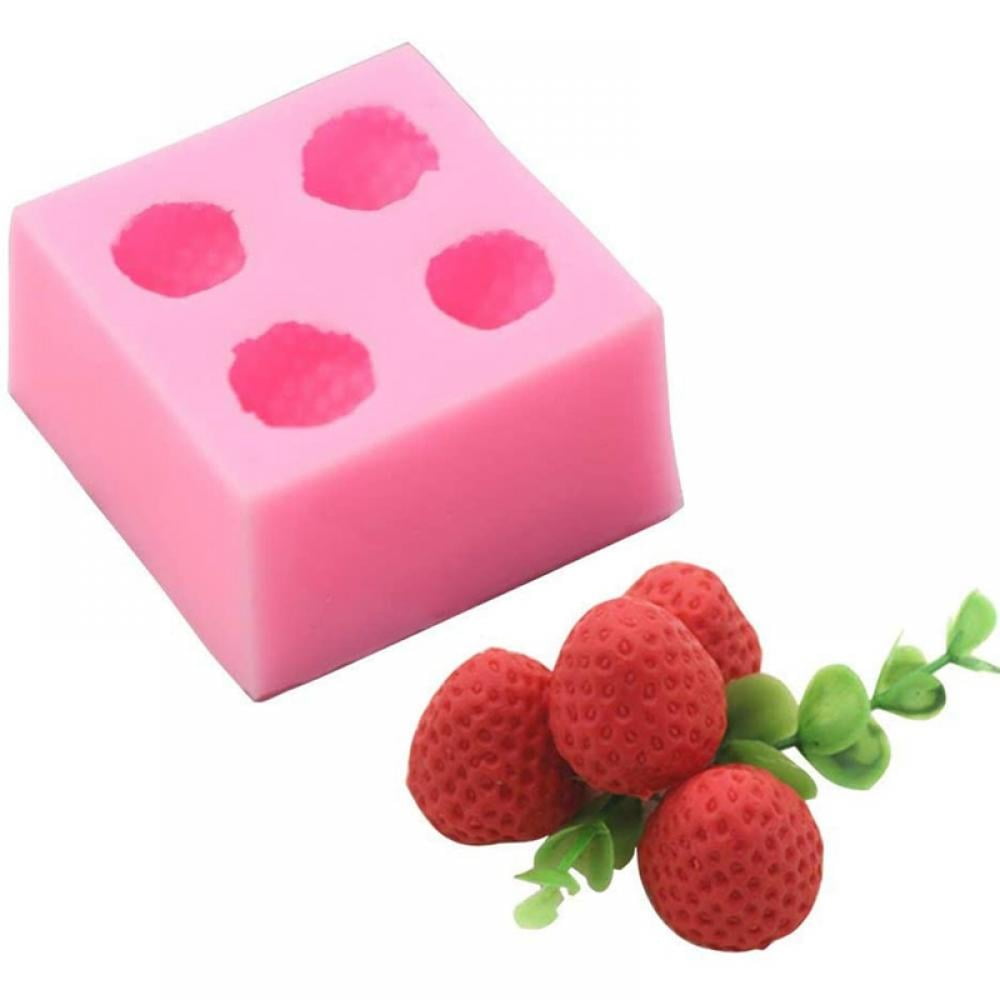 Strawberry berry Mold Rubber Ice cube Soap Candy Bar Chocolate Mold Mould Tray 
