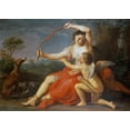 thumbnail image 2 of Batoni, Pompeo Girolamo 14x11 White Modern Wood Framed Museum Art Print Titled - Diana Breaking Cupids Bow, 2 of 4