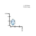 thumbnail image 3 of JewelersClub 1.20 CTW Sky Blue Topaz Stud Earrings – Sterling Silver (.925)| Hypoallergenic Studs for Women - Oval Cut Set with Push Backs, 3 of 3