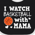 thumbnail image 4 of Inktastic I Watch Basketball with Mama Boys Baby Bib, 4 of 4
