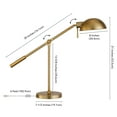 thumbnail image 5 of Evelyn&Zoe Dexter 23.25" Tall Boom Arm Table Lamp with Metal Shade, Brass/Brass, 5 of 9