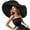 Black, variant on Oversized Beach Straw Hat for Women Fashion Large Wide Brim Visor Hats Summer Roll Up Floppy Sun Hat for Beach Cap Foldable