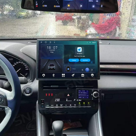 SNATEEN 13.3 inch Carplay Screen/Radio/Multimedia Player for Toyota Asia Dragon 2019-2024 Models Universal Car Navigation/GPS Upgrade Headunit Android Display 1080P Touch Screen Replace System