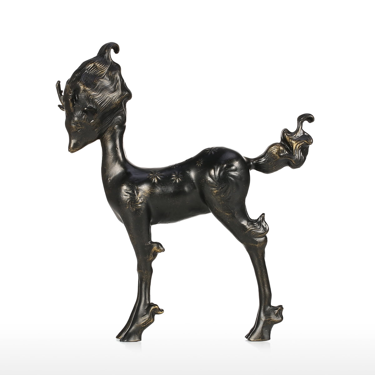 Fairy Deer Peaceful Deer Sculpture Model Figurine Statue Decor Wild Animal Sculptures As Gifts Dark Bronze Walmart Canada